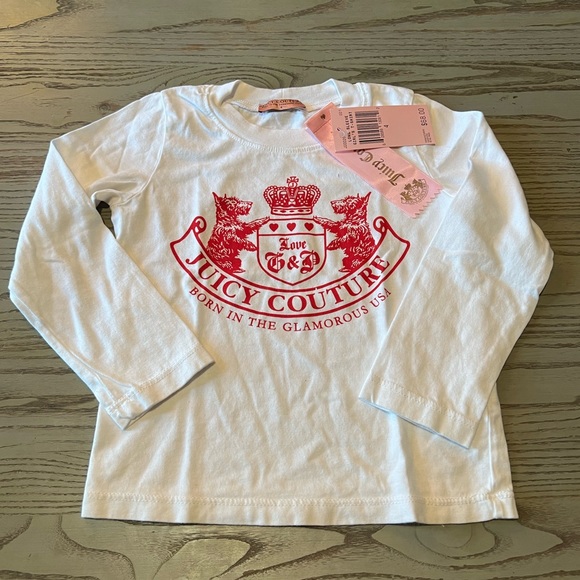 LAST PRICE🍒🤍 JUICY COUTURE long sleeve girl t-shirt - Picture 1 of 12